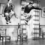 Gene Kelly-right and Donald O'Conner -left as Don Lockwood, and Cosmo Brown in Singin' in the Rain.